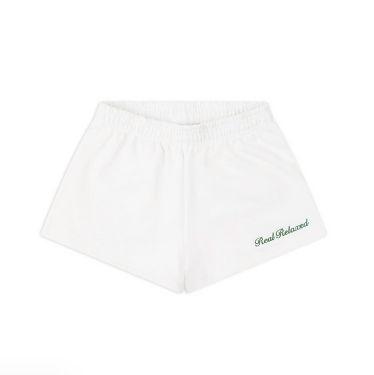 Resort Club: Capri Lemon Sweat Shorts White